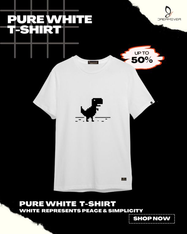 Dragon White T-Shirt for Men