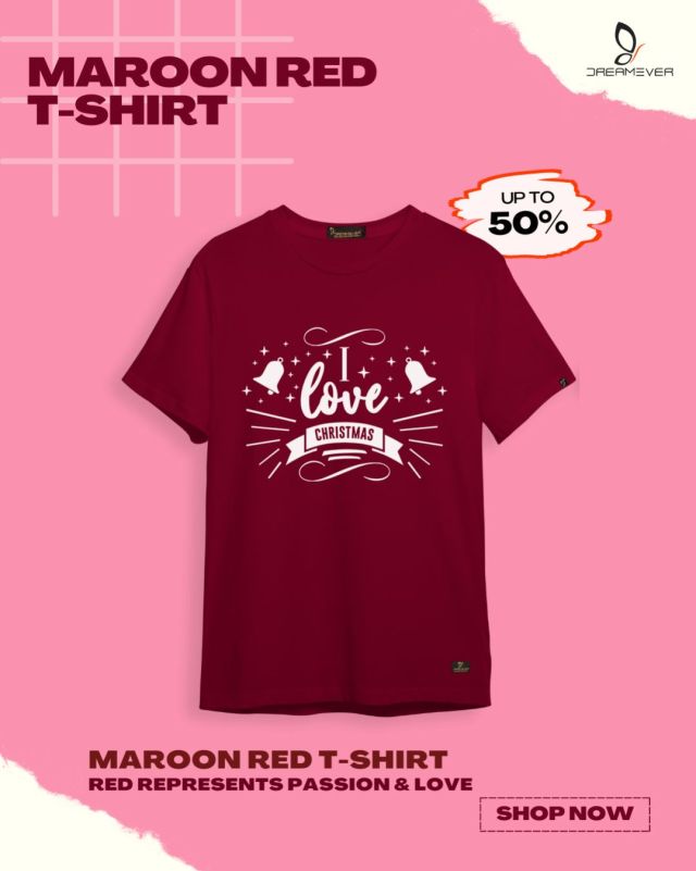 I Love Christmas Red T-Shirt for Men