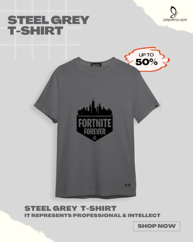 Fortnite Steel Grey T-Shirt for Men