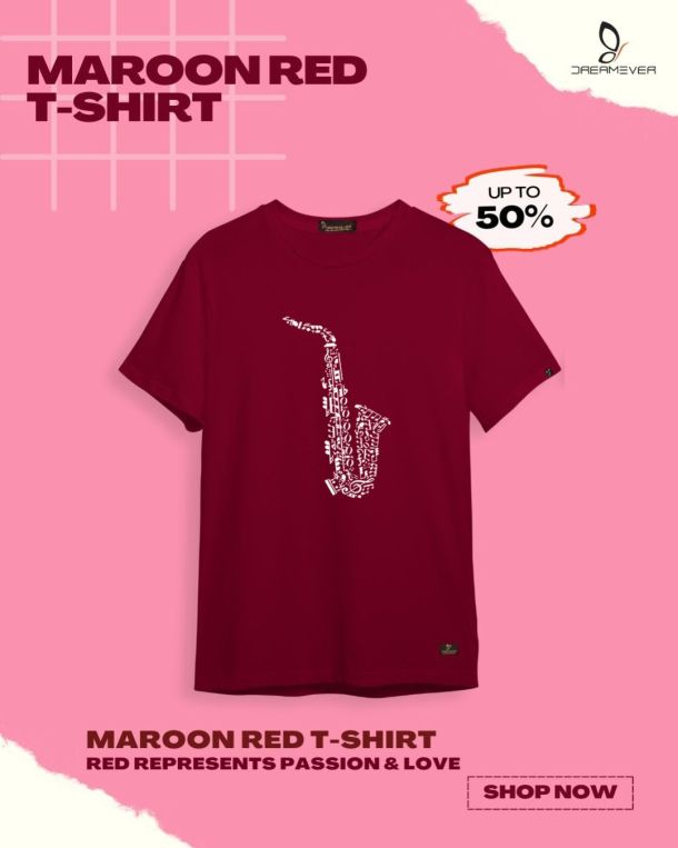 Saxophone Red T-Shirt for Men