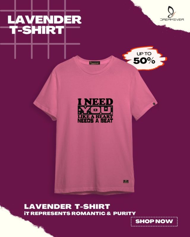 I need you Quote Lavender T-Shirt for Men