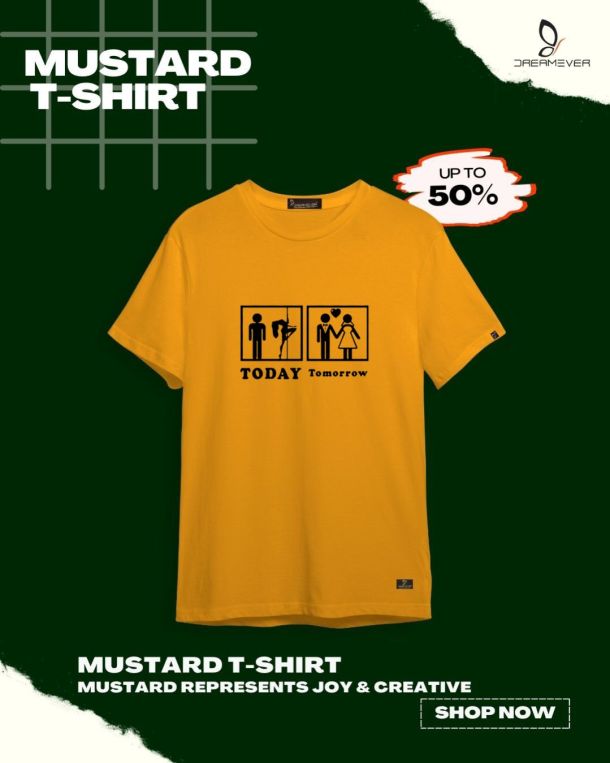 Today Mustard T-Shirt for Men